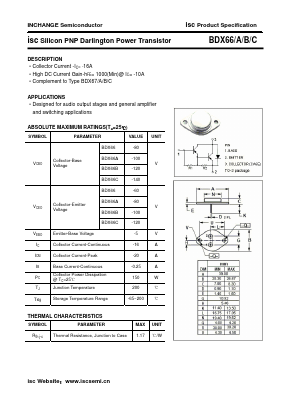 BDX66 Datasheet PDF Inchange Semiconductor