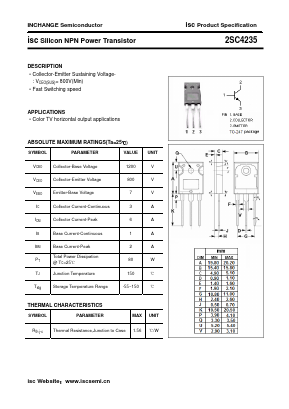 2SC4235 Datasheet PDF Inchange Semiconductor