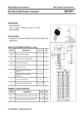 2SC1971 Datasheet PDF Inchange Semiconductor