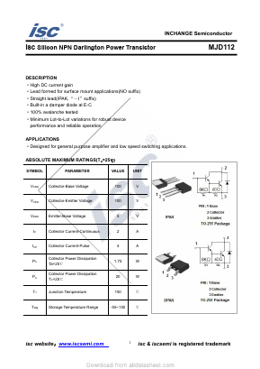 MJD112-1 Datasheet PDF Inchange Semiconductor