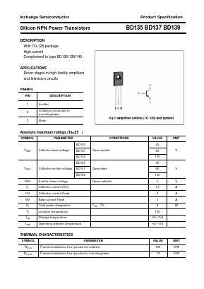 BD139 Datasheet PDF Inchange Semiconductor