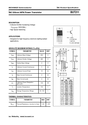 BUT211 Datasheet PDF Inchange Semiconductor