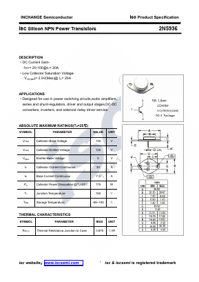 2N5936 Datasheet PDF Inchange Semiconductor