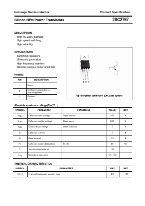 C2767 Datasheet PDF Inchange Semiconductor