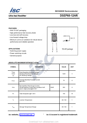 DSEP60-12AR Datasheet PDF Inchange Semiconductor