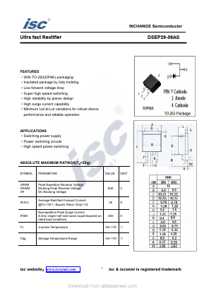 DSEP29-06AS Datasheet PDF Inchange Semiconductor