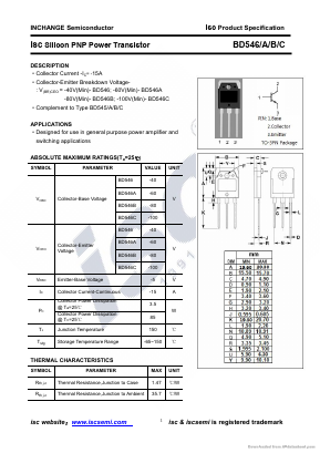 BD546A Datasheet PDF Inchange Semiconductor