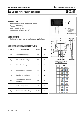 2SC3264 Datasheet PDF Inchange Semiconductor
