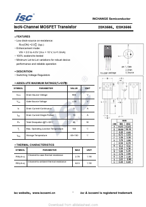 2SK3565 Datasheet PDF Inchange Semiconductor
