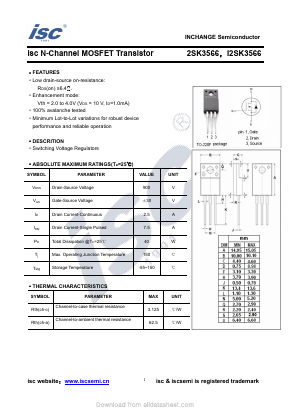 2SK3566 Datasheet PDF Inchange Semiconductor