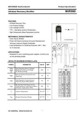 MUR3060 Datasheet PDF Inchange Semiconductor