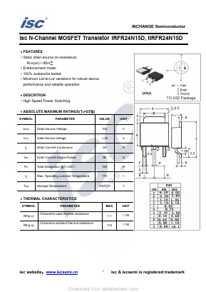 IRFR24N15D Datasheet PDF Inchange Semiconductor