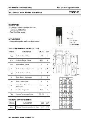 C4583 Datasheet PDF Inchange Semiconductor