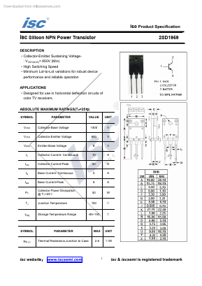 D1959 Datasheet PDF Inchange Semiconductor