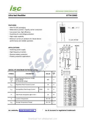 STTA1206D Datasheet PDF Inchange Semiconductor