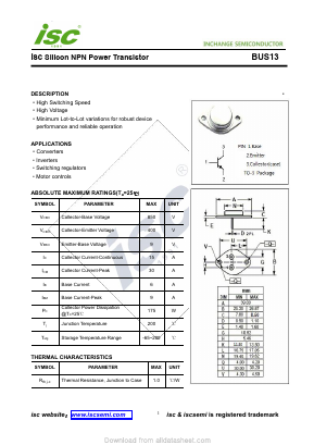 BUS13 Datasheet PDF Inchange Semiconductor