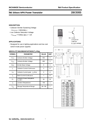 2SC5353 Datasheet PDF Inchange Semiconductor