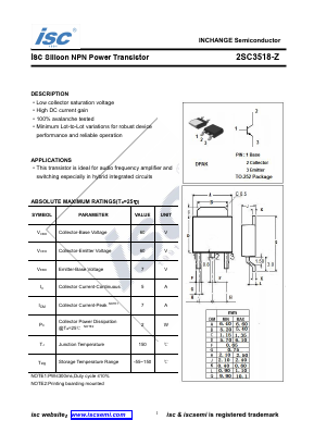 C3518-Z Datasheet PDF Inchange Semiconductor