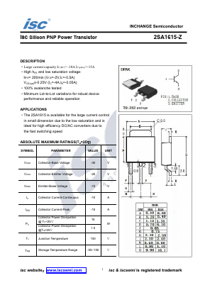 A1615-Z Datasheet PDF Inchange Semiconductor
