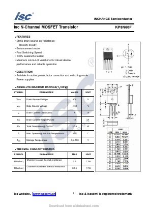 KP8N60F Datasheet PDF Inchange Semiconductor