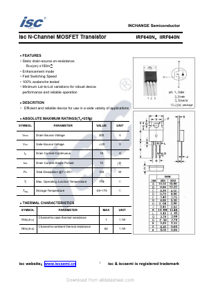 IRF640N Datasheet PDF Inchange Semiconductor