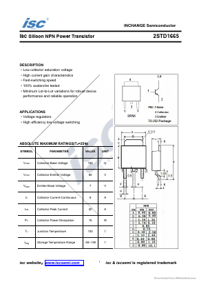 2STD1665 Datasheet PDF Inchange Semiconductor
