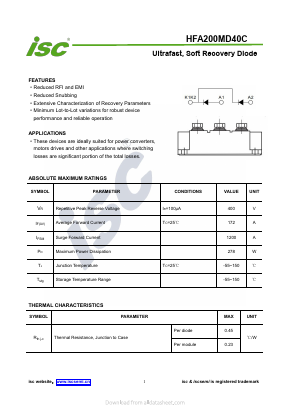 HFA200MD40C Datasheet PDF Inchange Semiconductor