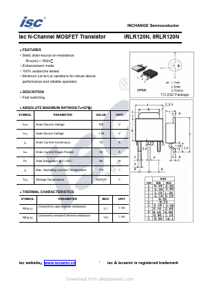 IIRLR120N Datasheet PDF Inchange Semiconductor