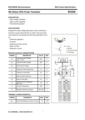 BUS48 Datasheet PDF Inchange Semiconductor