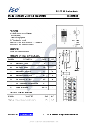 ISCC1881 Datasheet PDF Inchange Semiconductor