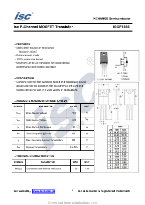 ISCF1833 Datasheet PDF Inchange Semiconductor