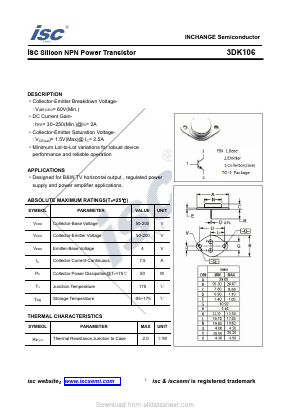 3DK106 Datasheet PDF Inchange Semiconductor