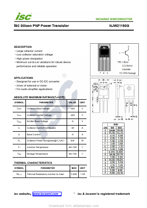 NJW21193G Datasheet PDF Inchange Semiconductor