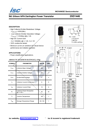 D1446 Datasheet PDF Inchange Semiconductor