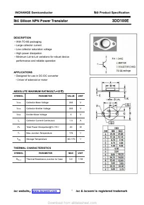 3DD100E Datasheet PDF Inchange Semiconductor