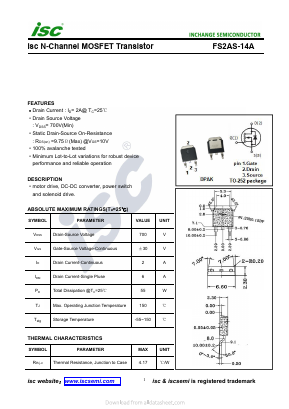 FS2AS-14A Datasheet PDF Inchange Semiconductor