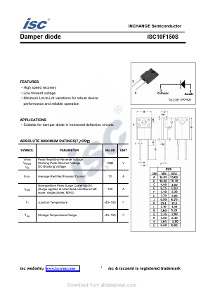 ISC10F150S Datasheet PDF Inchange Semiconductor