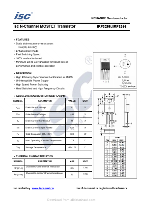 IIRF3256 Datasheet PDF Inchange Semiconductor