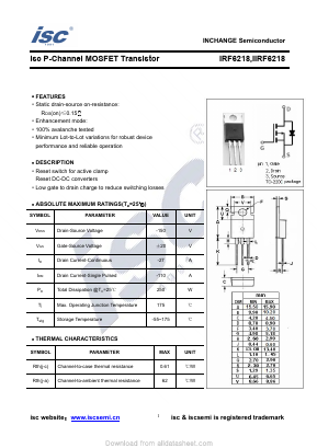 IRF6218 Datasheet PDF Inchange Semiconductor