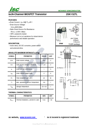 2SK1327L Datasheet PDF Inchange Semiconductor