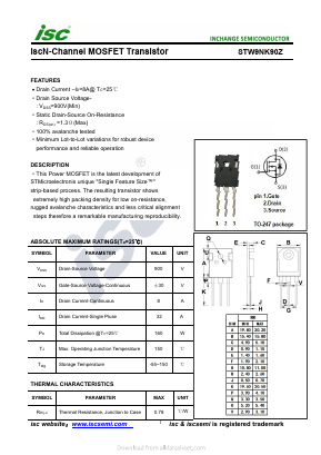 STW9NK90Z Datasheet PDF Inchange Semiconductor