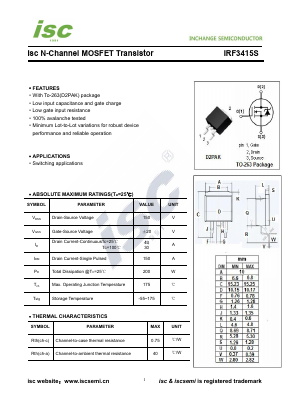 IRF3415S Datasheet PDF Inchange Semiconductor