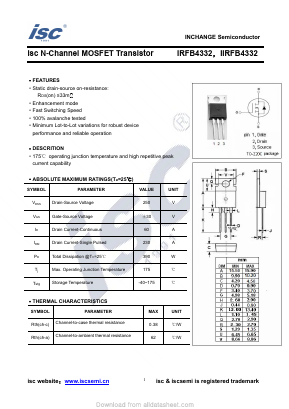 IRFB4332 Datasheet PDF Inchange Semiconductor