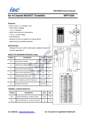 IRFP150N Datasheet PDF Inchange Semiconductor