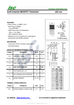 2SK1455 Datasheet PDF Inchange Semiconductor