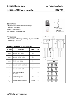 C4159 Datasheet PDF Inchange Semiconductor