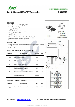 DKI06075 Datasheet PDF Inchange Semiconductor