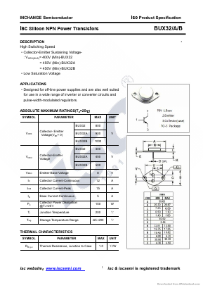 BUX32B Datasheet PDF Inchange Semiconductor
