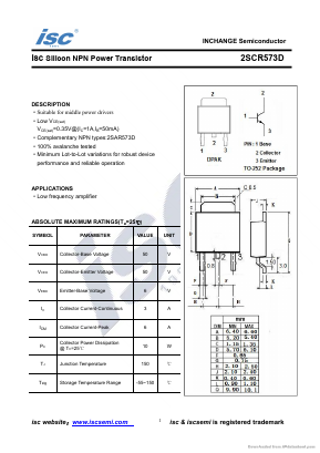 2SCR573D Datasheet PDF Inchange Semiconductor