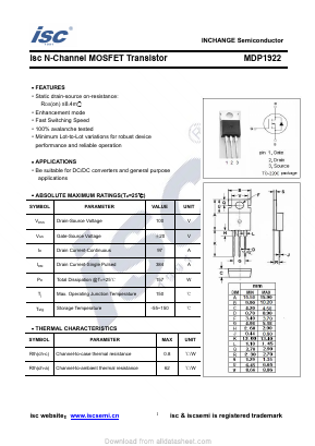 MDP1922 Datasheet PDF Inchange Semiconductor
